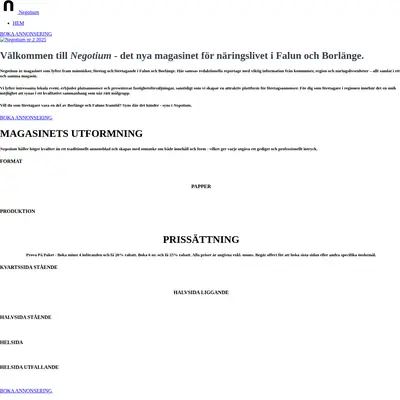 negotium.nu startsida 2025