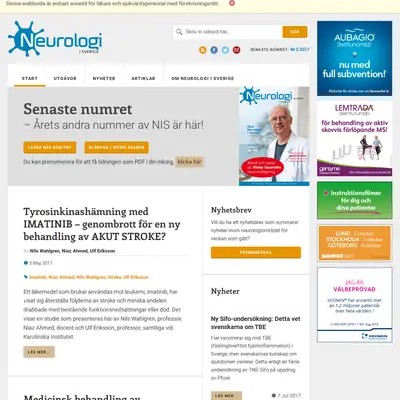 Neurologi i Sverige startsida 2017