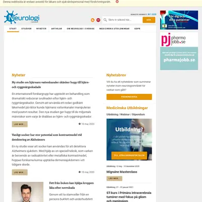 Neurologi i Sverige startsida 2020