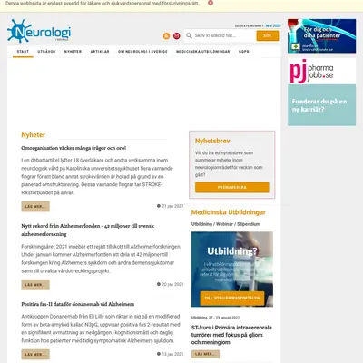 Neurologi i Sverige startsida 2021