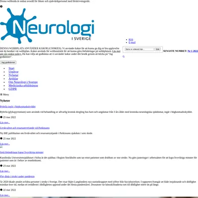Neurologi i Sverige startsida 2022