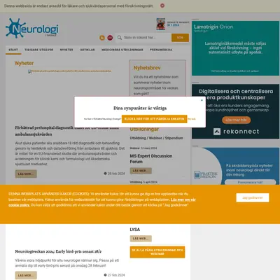Neurologi i Sverige startsida 2024