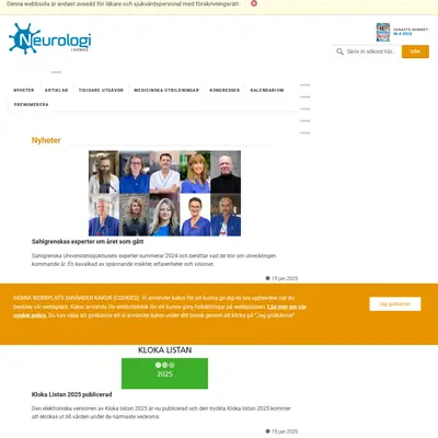 Neurologi i Sverige startsida 2025