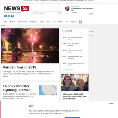 www.news55.se startsida 2018