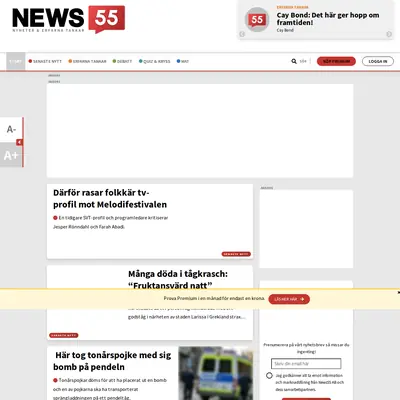 www.news55.se startsida 2023