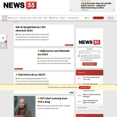 www.news55.se startsida 2024