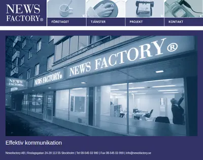 NEWSFACTORY ED startsida 2005