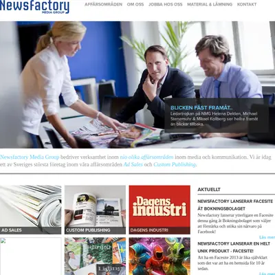 NEWSFACTORY ED startsida 2013