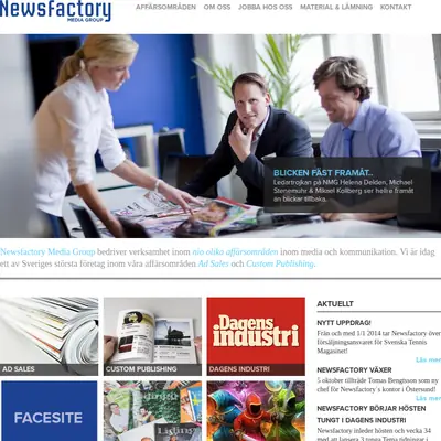 NEWSFACTORY ED startsida 2014