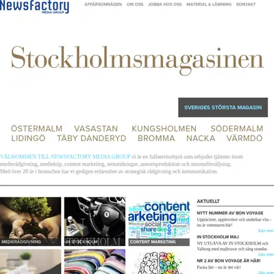 NEWSFACTORY ED startsida 2020