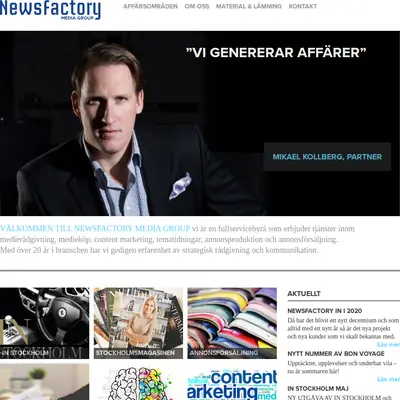 NEWSFACTORY ED startsida 2021