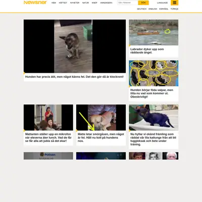Newsner.com startsida 2016