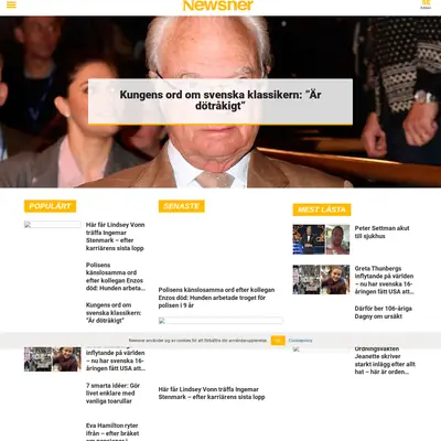 Newsner.com startsida 2019