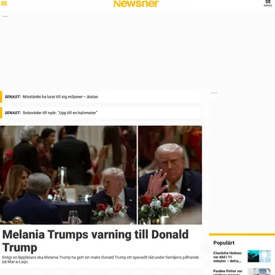 Newsner.com startsida 2026