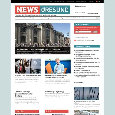 News Øresund startsida 2016