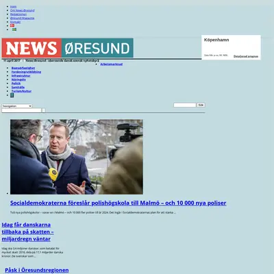 News Øresund startsida 2017