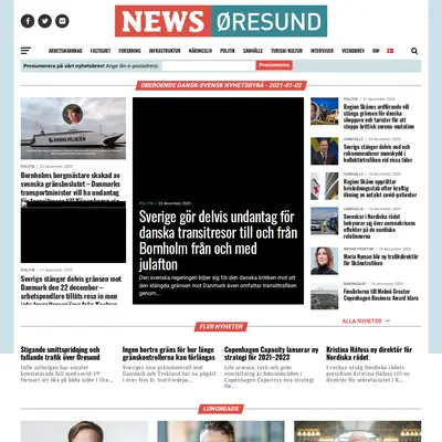 News Øresund startsida 2021