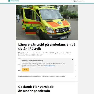 Newsworthy.se startsida 2024