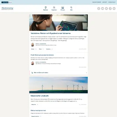 Nextconomy.se startsida 2022