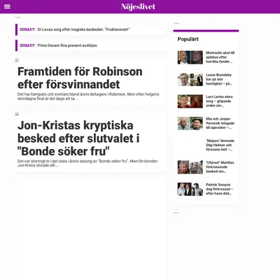 nojeslivet.se startsida 2022