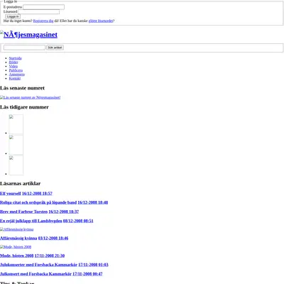 Nöjesmagasinet startsida 2009