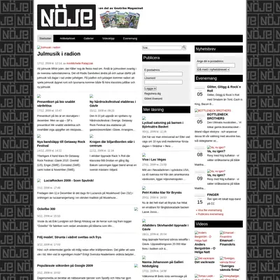 Nöjesmagasinet startsida 2010