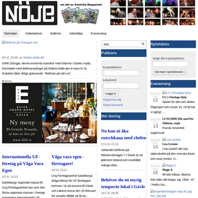 Nöjesmagasinet startsida 2014