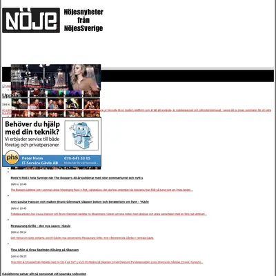 Nöjesmagasinet startsida 2017