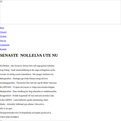 NOLLELVA startsida 2020
