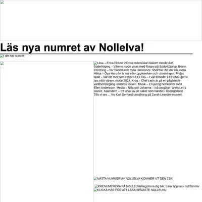 NOLLELVA startsida 2023