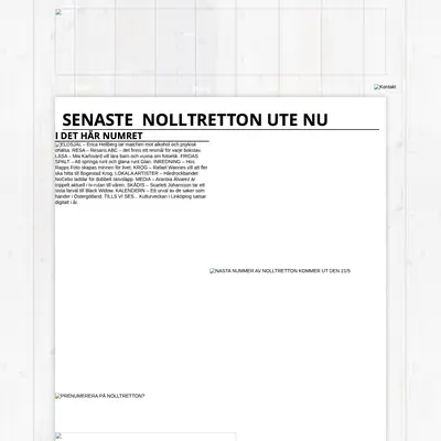 TIDNINGEN 013 - NOLLTRETTON startsida 2021