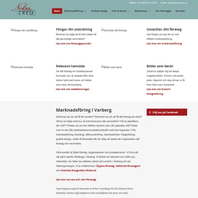 www.nolsacreo.se startsida 2020