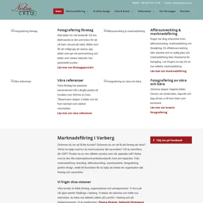 www.nolsacreo.se startsida 2022