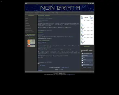 nongrata.se startsida 2006