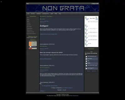nongrata.se startsida 2009