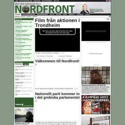 Nordfront TV startsida 2012