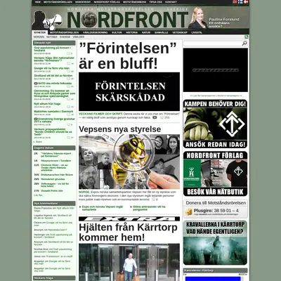 Nordfront TV startsida 2014