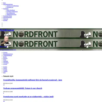 Nordfront TV startsida 2015