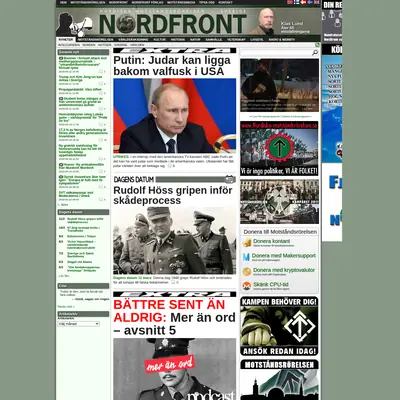 Nordfront TV startsida 2018