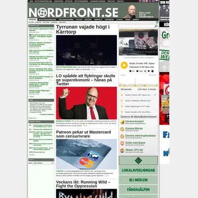 Nordfront TV startsida 2019