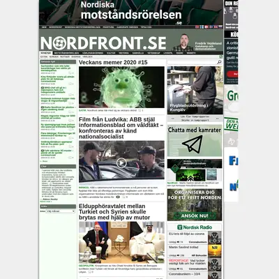 Nordfront TV startsida 2020