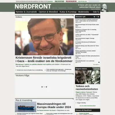 Nordfront TV startsida 2025