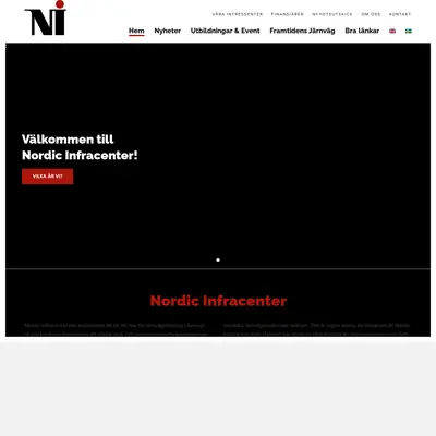 www.nordicinfracenter.se startsida 2021