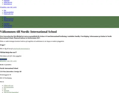 Nordic International News Center startsida 2016