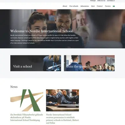 Nordic International News Center startsida 2018