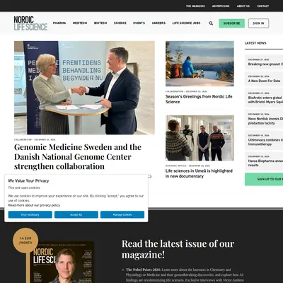 Nordic Life Science startsida 2025