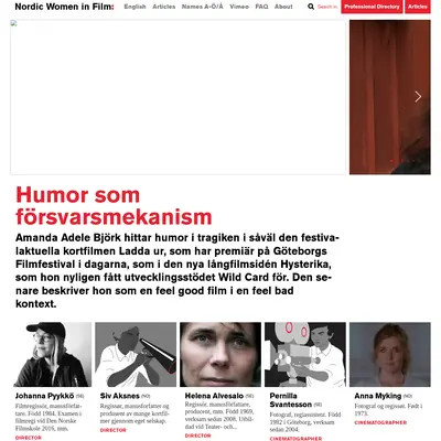 www.nordicwomeninfilm.com startsida 2020
