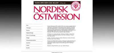 Nordisk Östmission startsida 2014