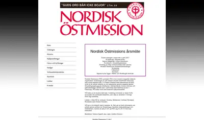 Nordisk Östmission startsida 2017