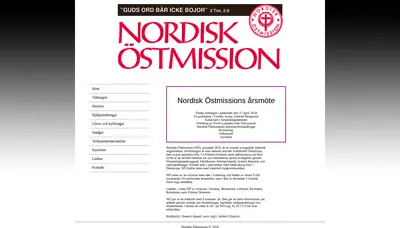 Nordisk Östmission startsida 2018